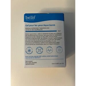 Belif Aqua Bomb Eye Gel .16 oz‎ 5 ml Travel Size Dark Circles Puffiness Skincare